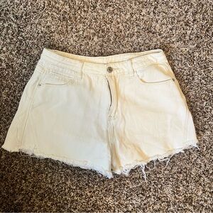 SHEIN Cream Jean Shorts
